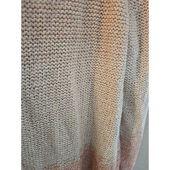 NWT Chico's Pink Space Dye Metallic Shimmer Knit Pullover Sweater Womens Sz 2 LG - Picture 6 of 9